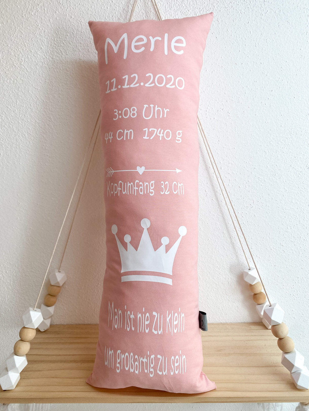 Geburtskissen nach Größe & Kopfumfang - Rosa