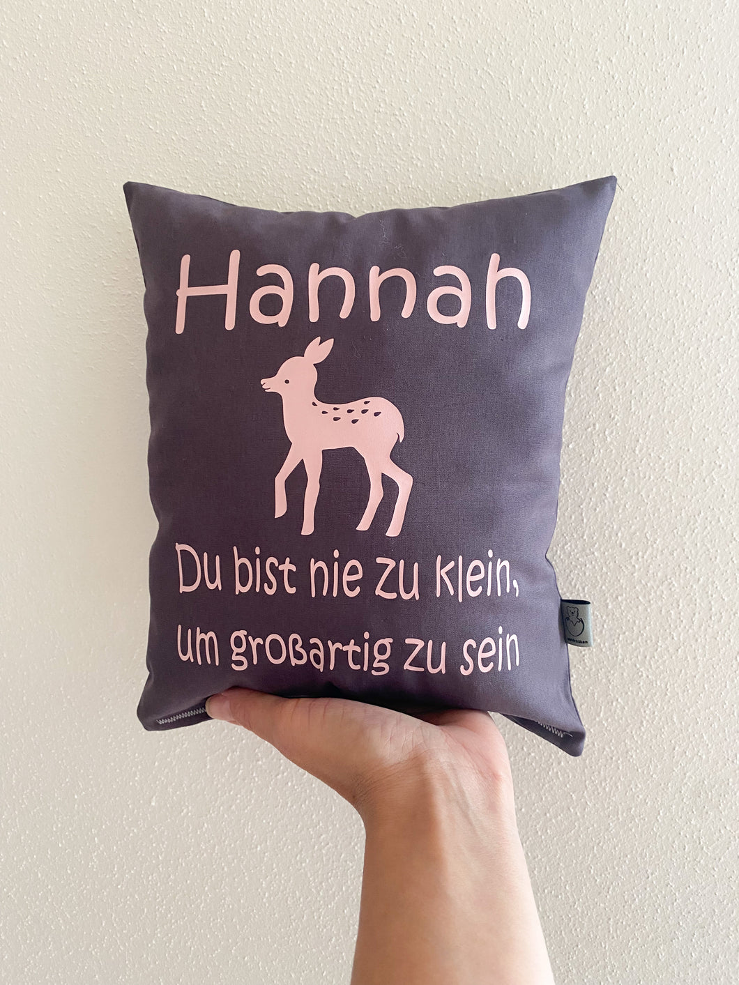 Namens-Kissen-anthrazit (Art.Nr.11) Dekokissen